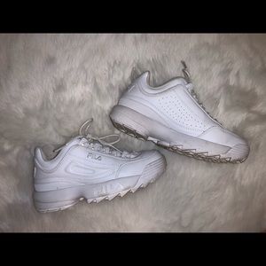 White Chunky FILAs